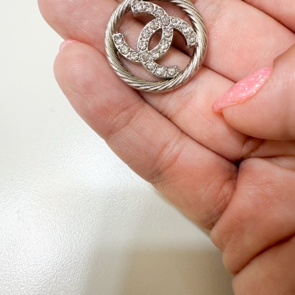 Stamped Upcylced Chanel Zipper Pull Pendent Necklace